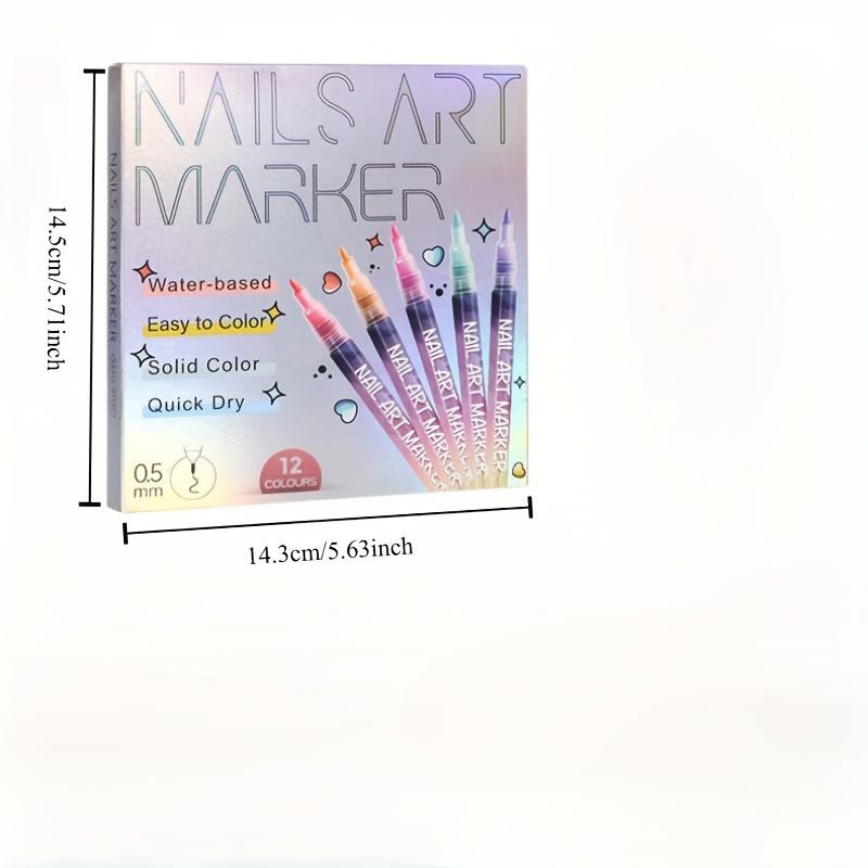 Christmas nail pen 0.5mm fine tip draws Santa hat patterns solid color rich whitening no see-through