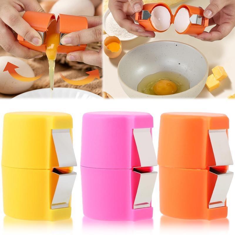 Christmas Great Kitchen Item! Stainless Steel Egg Cracker Tool, Effortless Shelling, Intact Egg White No Damage!