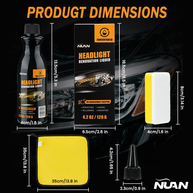 NUAN Headlight Restoration Wax - Crystal Clear Finish-pm（50% off at checkout！）