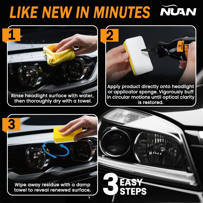 NUAN Headlight Restoration Wax - Crystal Clear Finish-pm（50% off at checkout！）