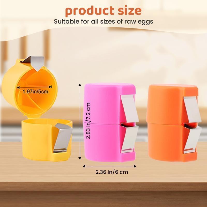 Christmas Great Kitchen Item! Stainless Steel Egg Cracker Tool, Effortless Shelling, Intact Egg White No Damage!