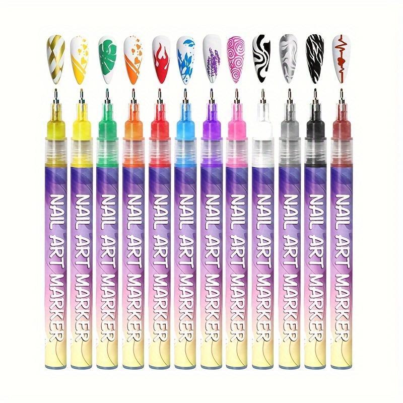Christmas nail pen 0.5mm fine tip draws Santa hat patterns solid color rich whitening no see-through